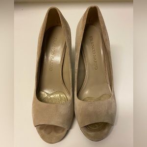 Franco Sarto Tan Suede Pumps, Size 6.5, Used